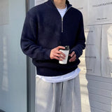 JEONJU Pull à Demi-Fermeture Éclair