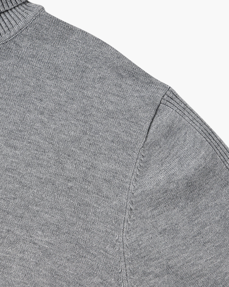 JANGSAN Pull Col Roulé en Laine Mérinos